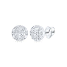 10K White Gold Baguette Diamond Earrings - Splendid Jewellery