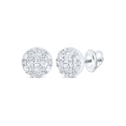10K White Gold Baguette Diamond Earrings - Splendid Jewellery