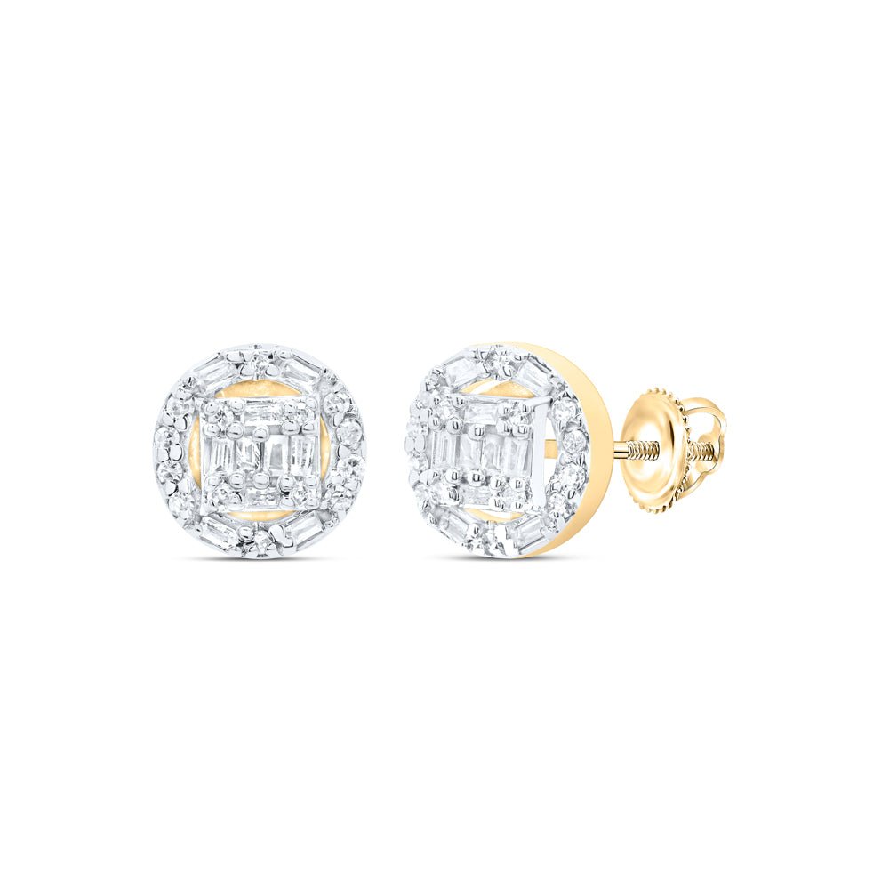 10K Yellow Gold Diamond Earrings for Everyday Wear Gift Edition - Splendid Jewellery