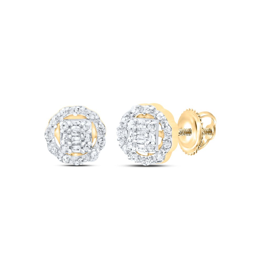 Diamond Earrings in 10K Yellow Gold - Splendid Jewellery
