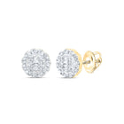 Baguette Diamond Earrings in 10K Yellow Gold - Splendid Jewellery
