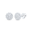 10K White Gold Modern Diamond Earrings - Splendid Jewellery