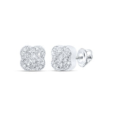 Load image into Gallery viewer, 10K White Gold Diamond Earrings 1/10 Cttw - Splendid Jewellery