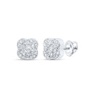 10K White Gold Diamond Earrings 1/10 Cttw - Splendid Jewellery