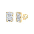 Baguette Emerald Earrings in 10K Yellow Gold - Splendid Jewellery