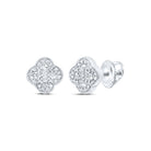 Diamond Earrings in 10K White Gold with Fine Detail - Splendid Jewellery