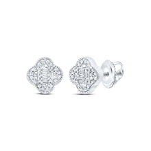 Load image into Gallery viewer, Diamond Earrings in 10K White Gold with Fine Detail - Splendid Jewellery