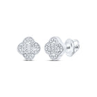 Diamond Earrings in 10K White Gold with Fine Detail - Splendid Jewellery