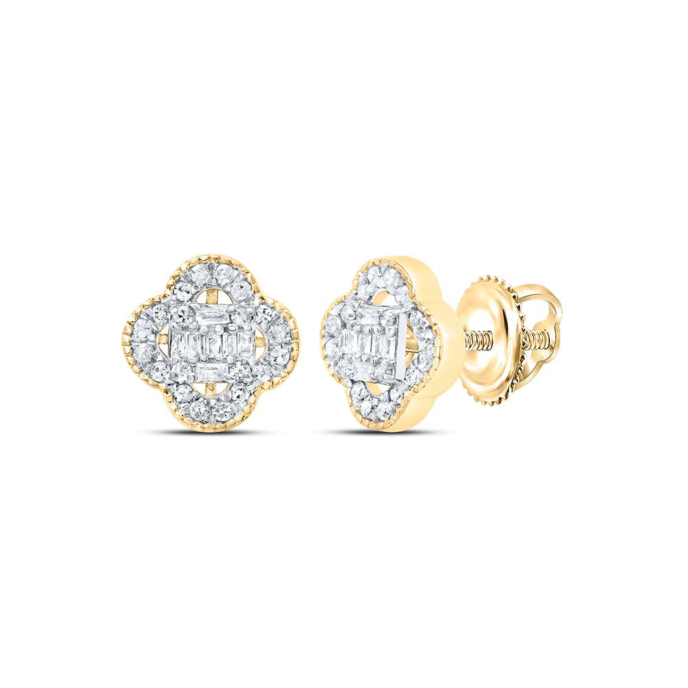 10K Yellow Gold Luxury Diamond Earrings with Elegant Styling - Splendid Jewellery