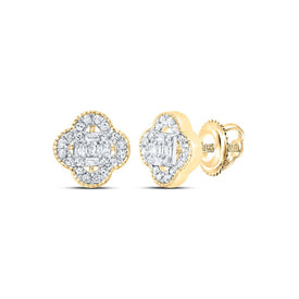 10K Yellow Gold Luxury Diamond Earrings with Elegant Styling - Splendid Jewellery
