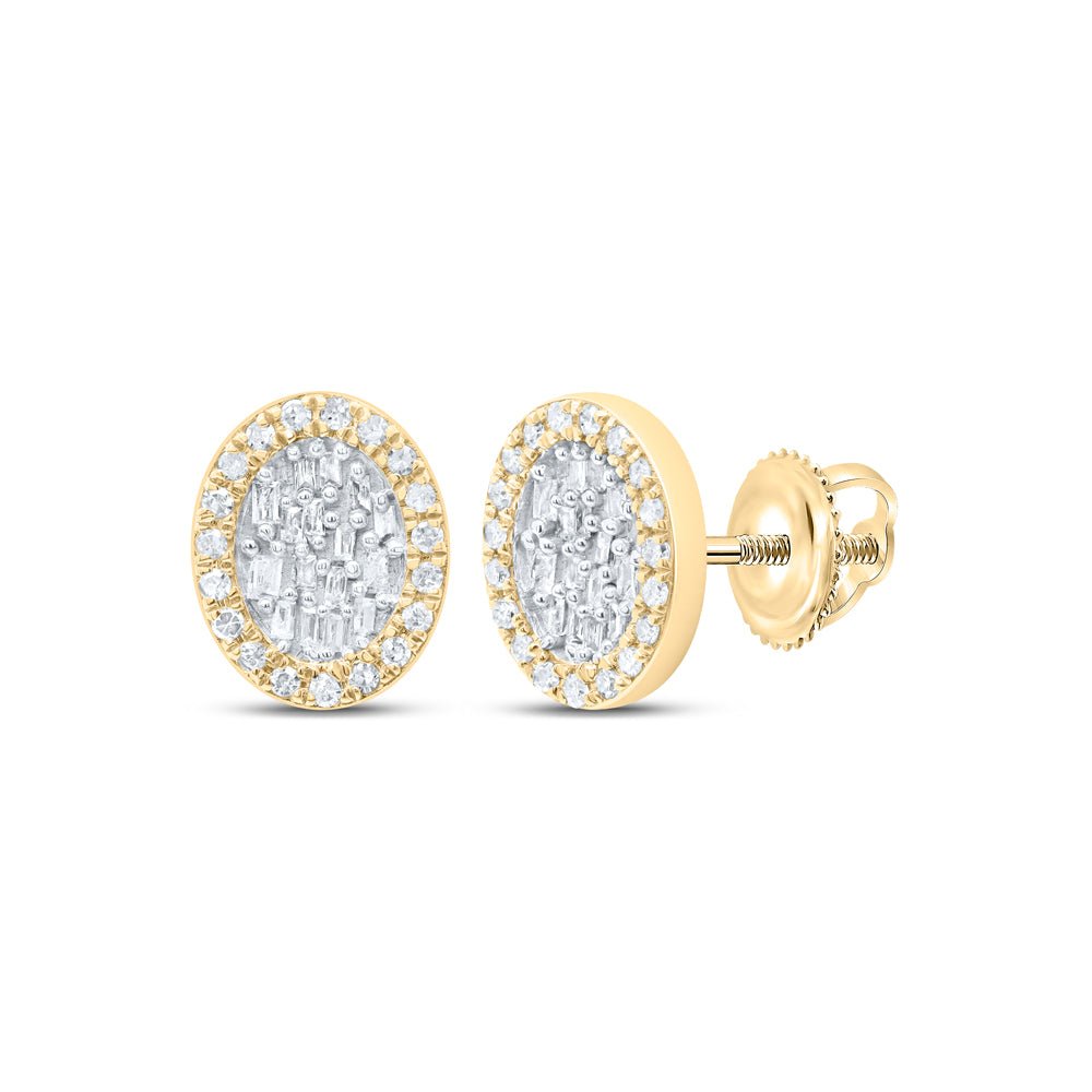 10K Yellow Gold Modern Diamond Earrings with Natural Sparkle - Splendid Jewellery