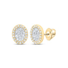 10K Yellow Gold Modern Diamond Earrings with Natural Sparkle - Splendid Jewellery