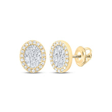 Load image into Gallery viewer, 10K Yellow Gold Modern Diamond Earrings with Natural Sparkle - Splendid Jewellery