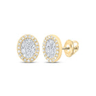 10K Yellow Gold Modern Diamond Earrings with Natural Sparkle - Splendid Jewellery
