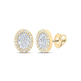 10K Yellow Gold Modern Diamond Earrings with Natural Sparkle - Splendid Jewellery