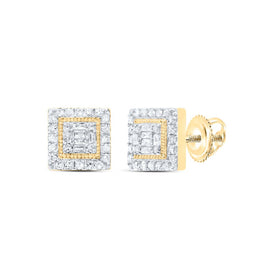 10K Yellow Gold Diamond Earrings for Everyday Wear with Elegant Styling - Splendid Jewellery