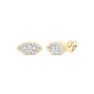 10K Yellow Gold Diamond Earrings 1/8 Cttw - Splendid Jewellery