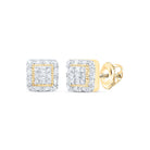 10K Yellow Gold Diamond Earrings 1/6 Cttw with Fine Detail - Splendid Jewellery
