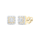 10K Yellow Gold Diamond Earrings 1/6 Cttw with Fine Detail - Splendid Jewellery