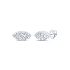 10K White Gold Modern Diamond Earrings Gift Edition - Splendid Jewellery