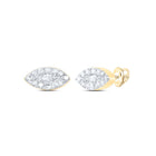 10K Yellow Gold Modern Diamond Earrings with Elegant Styling - Splendid Jewellery