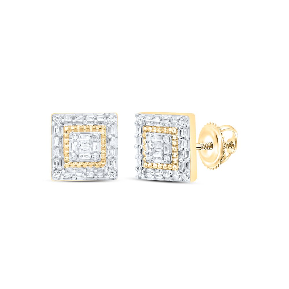 Baguette Diamond Earrings in 10K Yellow Gold Gift Edition - Splendid Jewellery