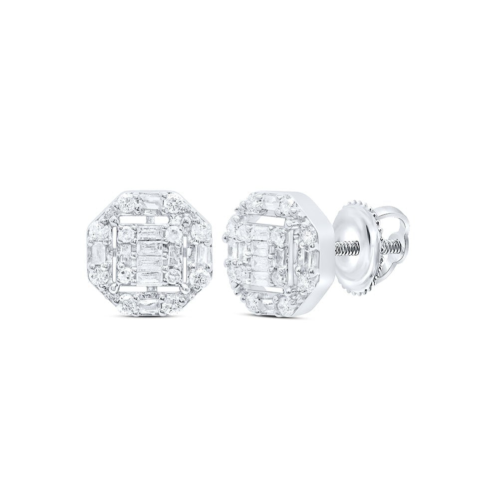 Baguette Diamond Earrings 1/5 Cttw - Splendid Jewellery