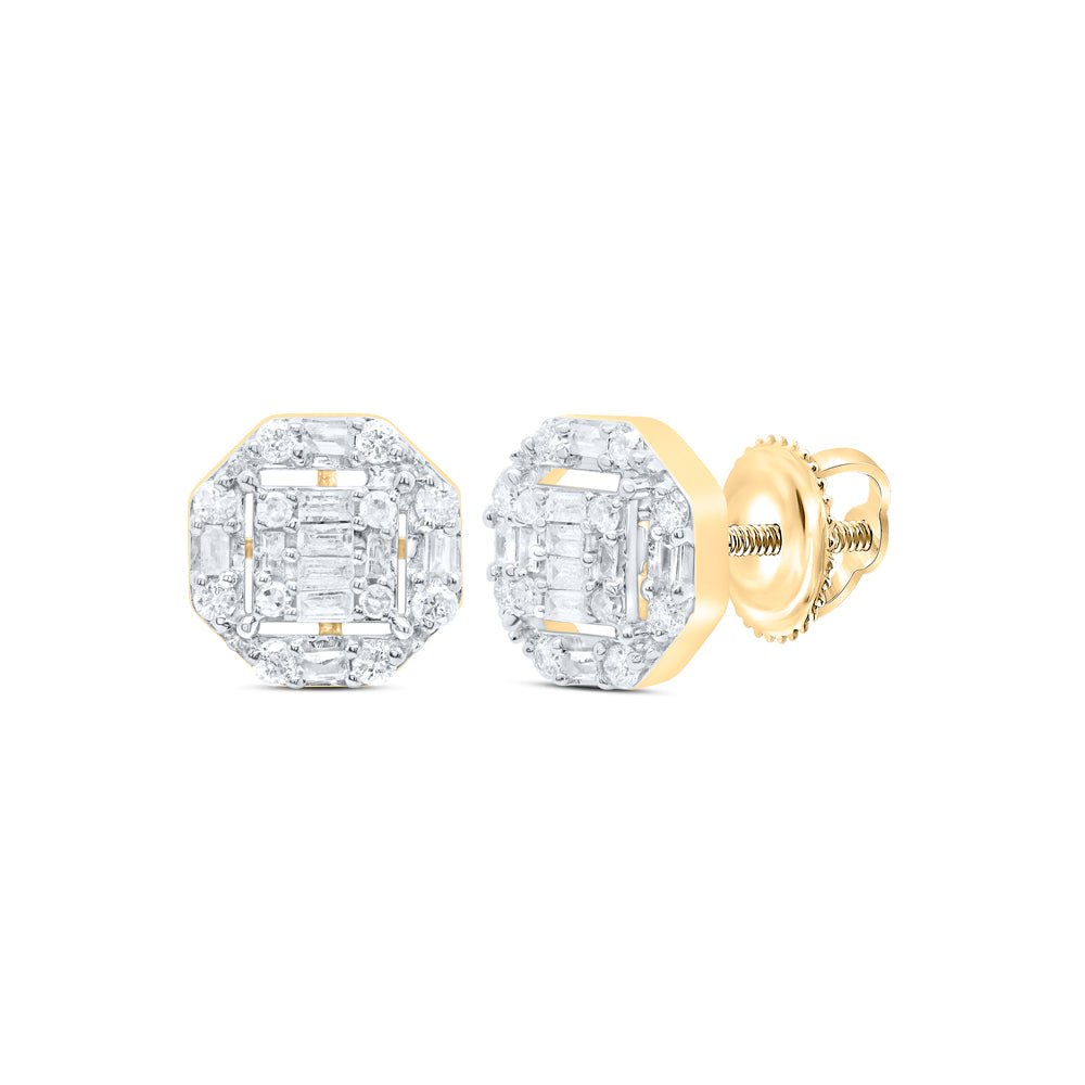 10K Yellow Gold Luxury Diamond Earrings with Natural Sparkle - Splendid Jewellery