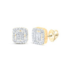 10K Yellow Gold Modern Diamond Earrings with Elegant Styling - Splendid Jewellery