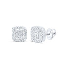 10K White Gold Diamond Earrings for Everyday Wear with Fine Detail - Splendid Jewellery