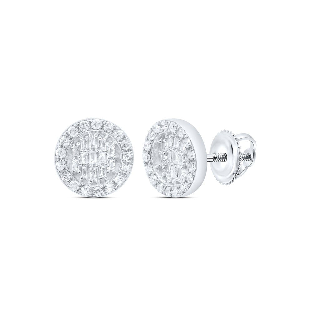 10K White Gold Diamond Earrings 1/3 Cttw - Splendid Jewellery