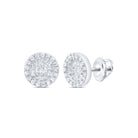 10K White Gold Diamond Earrings 1/3 Cttw - Splendid Jewellery