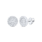 10K White Gold Diamond Earrings 1/3 Cttw - Splendid Jewellery