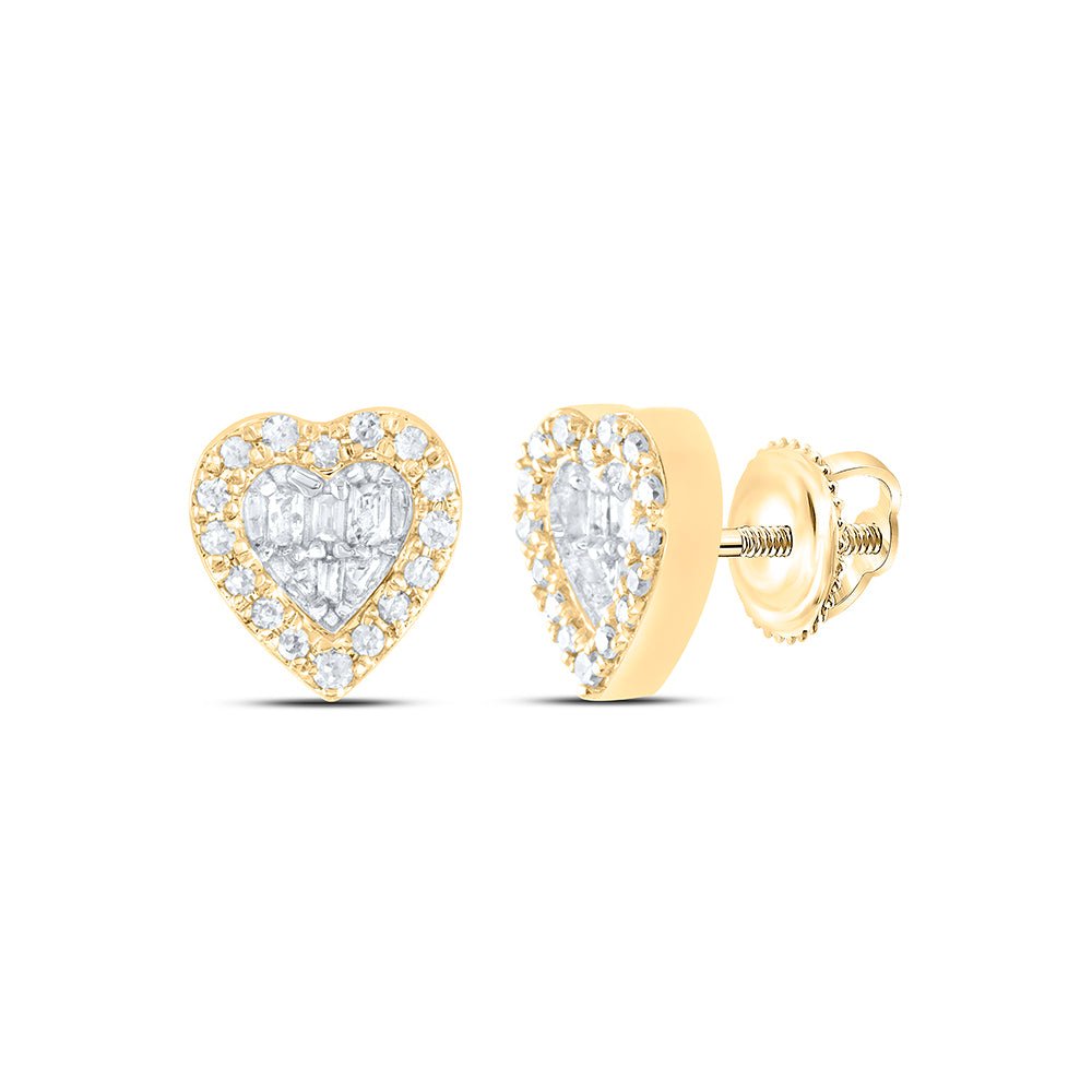 Diamond Earrings in 10K Yellow Gold with Natural Sparkle - Splendid Jewellery
