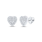 10K White Gold Elegant Earrings with Diamond for Everyday Wear - Splendid Jewellery