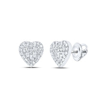 Load image into Gallery viewer, 10K White Gold Elegant Earrings with Diamond for Everyday Wear - Splendid Jewellery