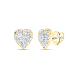10K Yellow Gold Diamond Earrings 1/2 Cttw Gift Edition - Splendid Jewellery