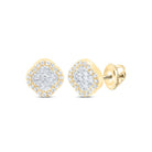 10K Yellow Gold Diamond Earrings 1/3 Cttw - Splendid Jewellery