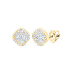 10K Yellow Gold Diamond Earrings 1/3 Cttw - Splendid Jewellery