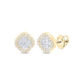 10K Yellow Gold Diamond Earrings 1/3 Cttw - Splendid Jewellery