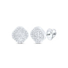 10K White Gold Baguette Diamond Earrings Gift Edition - Splendid Jewellery
