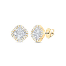 Load image into Gallery viewer, 10K Yellow Gold Modern Diamond Earrings with Fine Detail - Splendid Jewellery