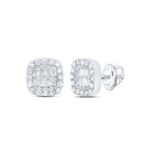 10K White Gold Elegant Earrings with Diamond with Natural Sparkle - Splendid Jewellery