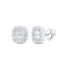 Load image into Gallery viewer, 10K White Gold Elegant Earrings with Diamond with Natural Sparkle - Splendid Jewellery