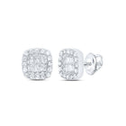 10K White Gold Elegant Earrings with Diamond with Natural Sparkle - Splendid Jewellery