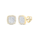10K Yellow Gold Diamond Earrings 1/2 Cttw - Splendid Jewellery