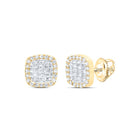 10K Yellow Gold Diamond Earrings 1/2 Cttw - Splendid Jewellery