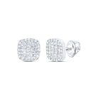10K White Gold Luxury Diamond Earrings with Elegant Styling - Splendid Jewellery