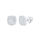 10K White Gold Luxury Diamond Earrings with Elegant Styling - Splendid Jewellery
