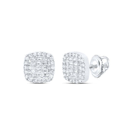 10K White Gold Luxury Diamond Earrings with Elegant Styling - Splendid Jewellery